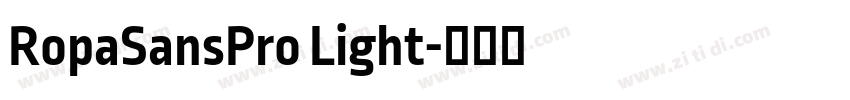 RopaSansPro Light字体转换